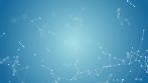 Plexus Medical Molecules Blue Background — 图库视频影像