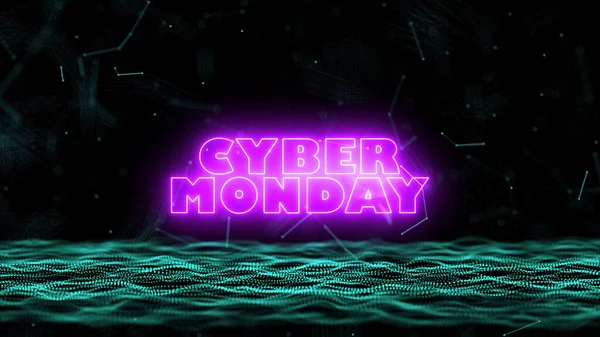 Cyber Monday Plexus Wave Form — Stock Photo, Image