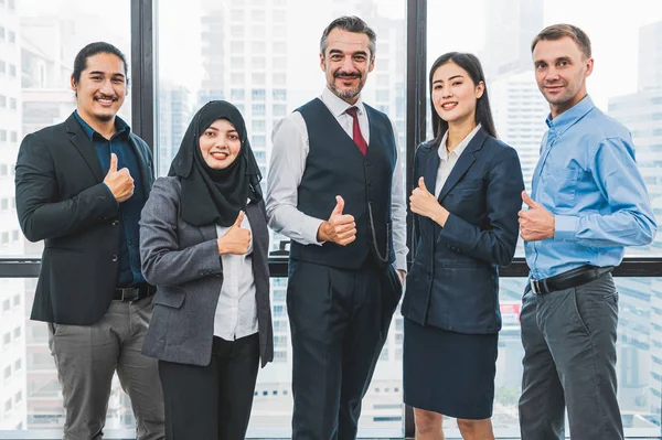 Portrait of business people group having confident in successful — Stock Photo, Image