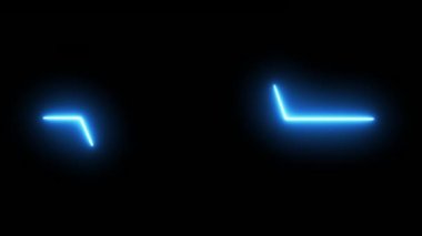 İzole edilmiş siyah arkaplanda mavi kalp atışı dalgası. Kalp atışı nabzı monitörde. İmza ve sembol kavramı. Görüntü eşleştirme şablonu için öge. Kardiyoloji çizelgesi. 4k görüntüler kusursuz döngü