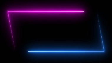 İki ton neon renkli paralel kenarlı resim çerçevesi