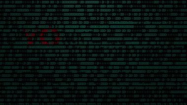 Bilgisayar ekranında hatalı etkisiyle dijital ikili kod numaranı hacklemişler. Küresel yeşil numara yazılım ağı. Siber güvenlik korsanı konsepti bozuyor. Büyük Data teknolojisi. 4K hareketi