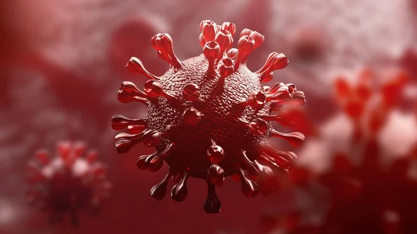 Super Närbild Coronavirus Covid Människans Lungkropp Bakgrund Vetenskapligt Mikrobiologikoncept Red — Stockfoto