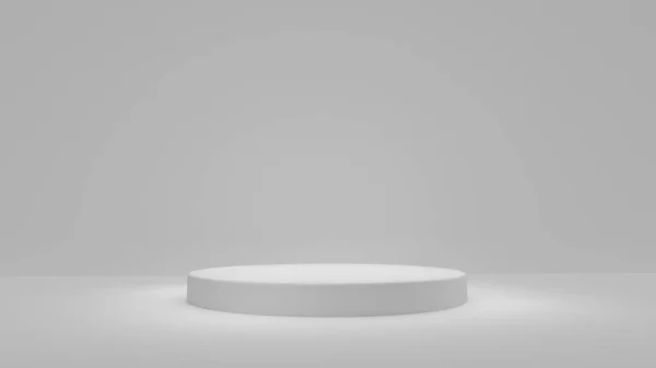 Soporte Producto Blanco Sobre Fondo Blanco Concepto Abstracto Geometría Mínima —  Fotos de Stock