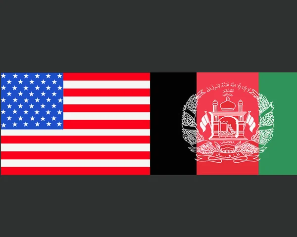 Etats-Unis Drapeaux Afghanistan illustrant le conflit et le partenariat — Photo