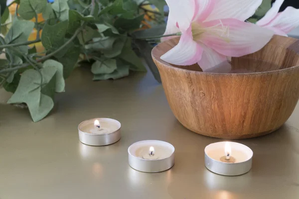 Ambiente de spa zen para melhorar a meditação ou terapia e ser — Fotografia de Stock