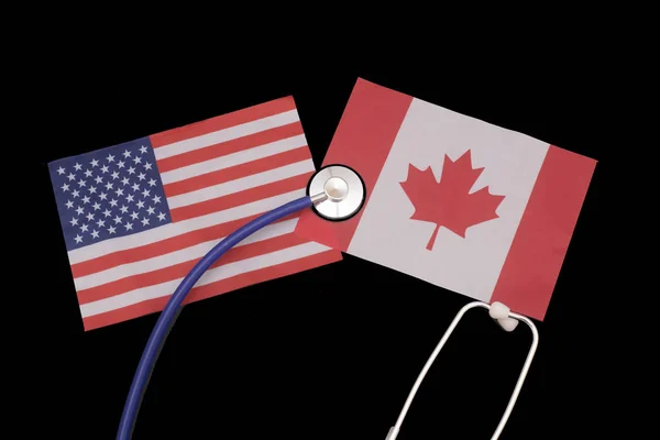 Différence entre les soins de santé aux États-Unis et au Canada — Photo