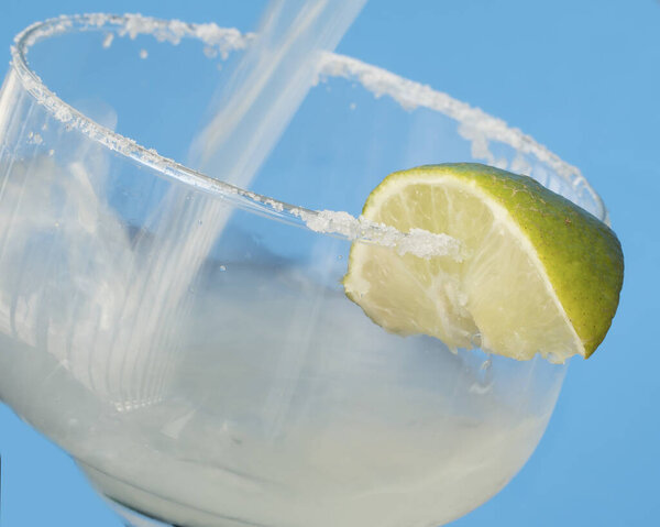 Green Lime and lemonade with tequila for a delicious margarita