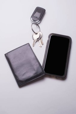 Ev işleri ve dinlenme için günlük etkinlikler için kullanılan cüzdan cep telefonu anahtarları