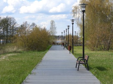 Park, yaratıcı, doğa, ağaçlar, İskele