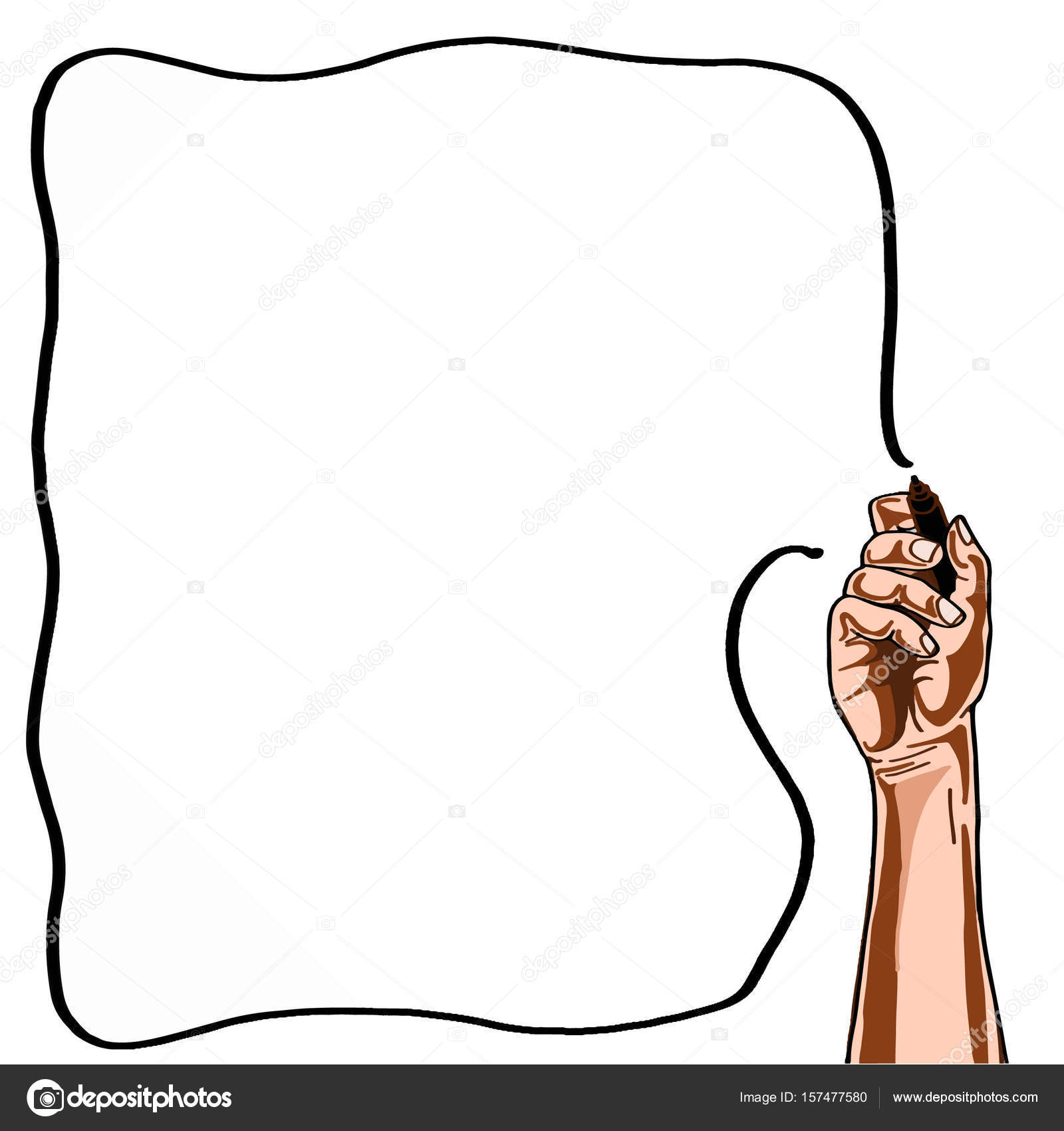 Hand Writing Frame Design Stock Photo C Designartks 157477580