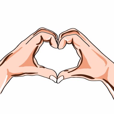 El işareti kalp simgesi