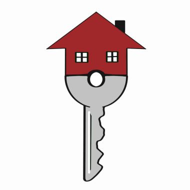 anahtar ve ev simgesini