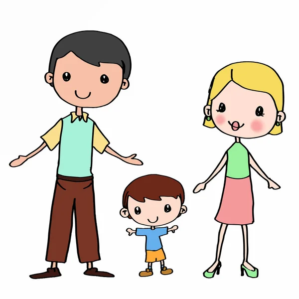 Niedliche Familie Eltern Kind — Stockfoto