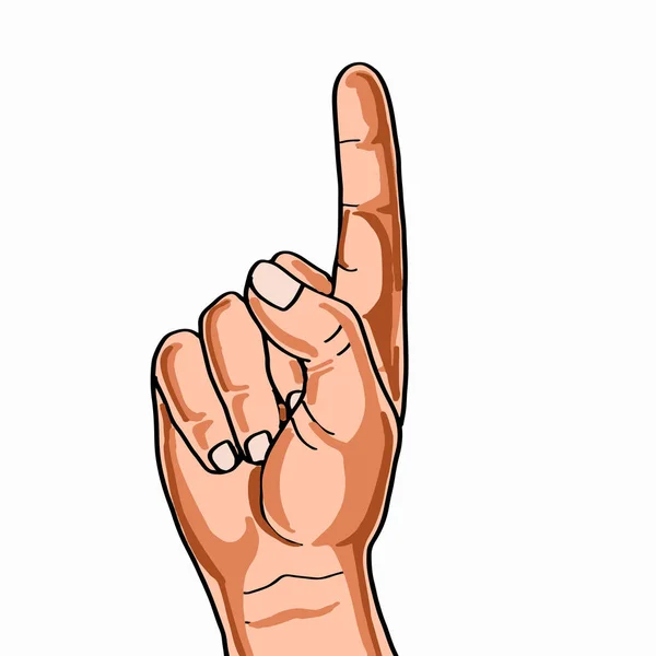 Palec wskazujący ikona ludzką ręką — Zdjęcie stockowe