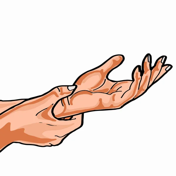 Ikona serca pomiaru dłoni — Zdjęcie stockowe