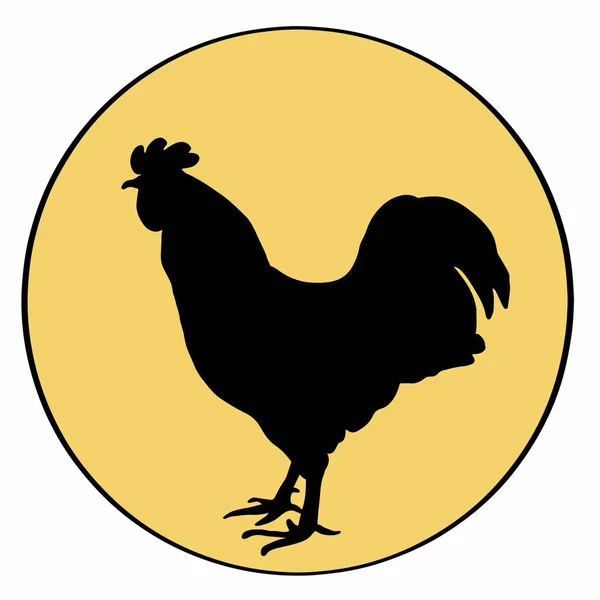 Cock shadow icon logo — Stock Photo, Image