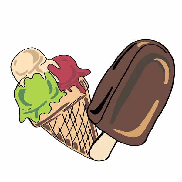 Icono de helado stick — Foto de Stock