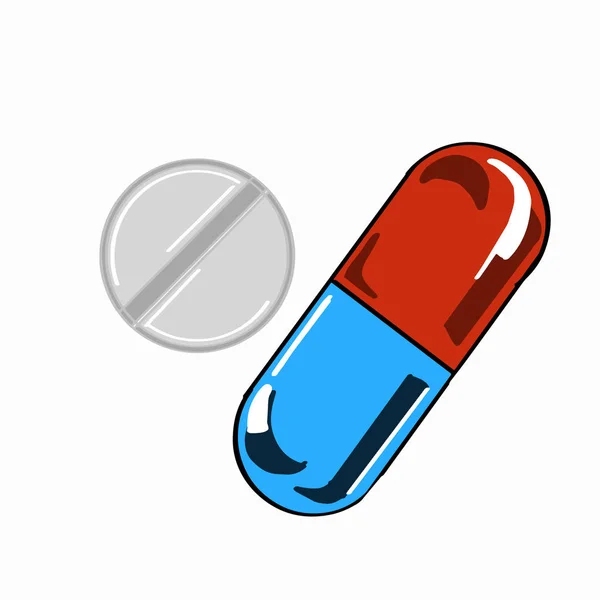 Medicina icono cápsula antibiótico —  Fotos de Stock