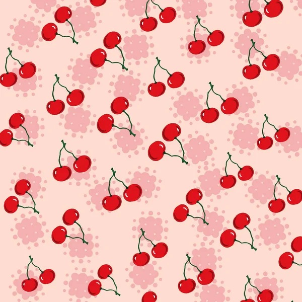 Cherry fundo padrão de comida — Fotografia de Stock