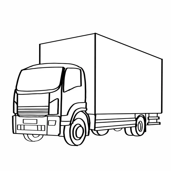 Vrachtwagen pictogram schilderij pagina — Stockfoto