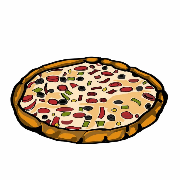 Pizza ikon keju makanan — Stok Foto