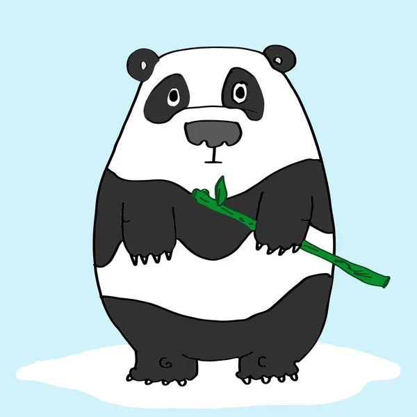 Niedliche Panda-Ikone — Stockfoto