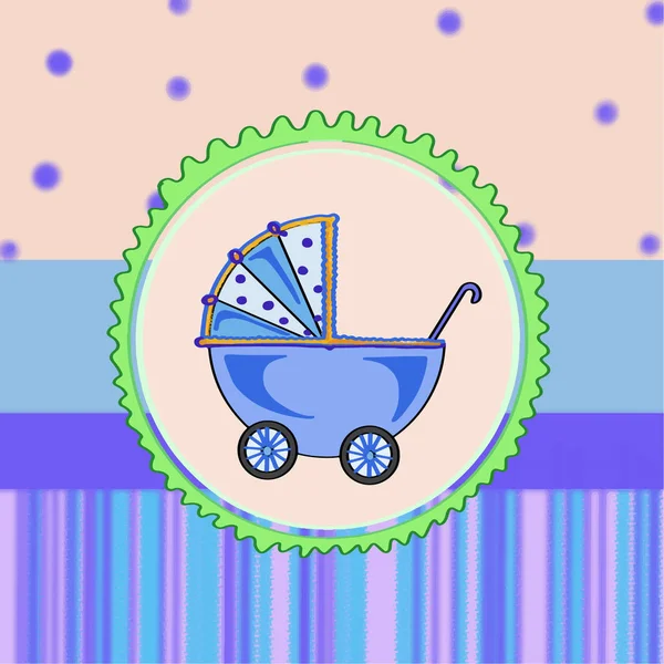 Голубая коляска фон — стоковое фото