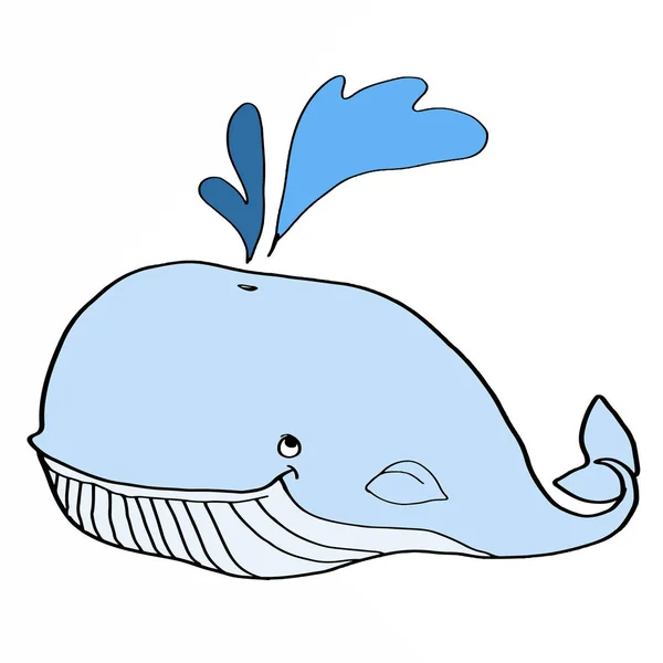 Whale icon animal cartoon — Stock Photo, Image