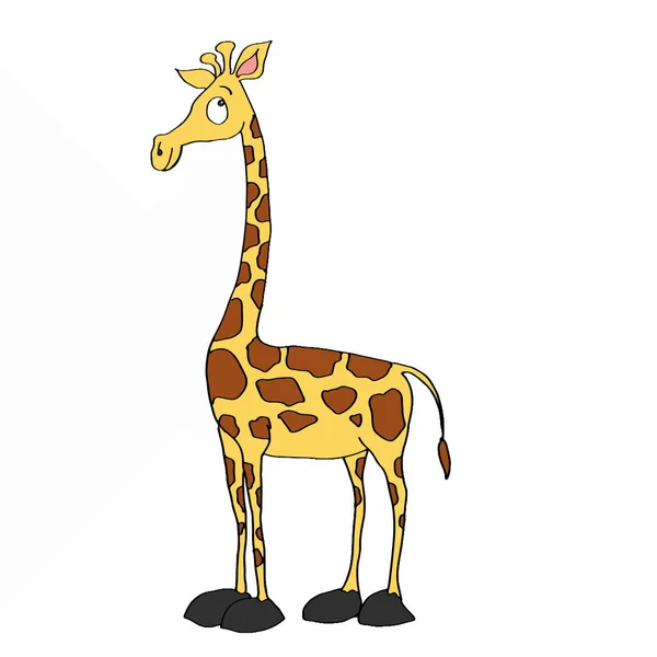 Söt gul giraff maskot — Stockfoto