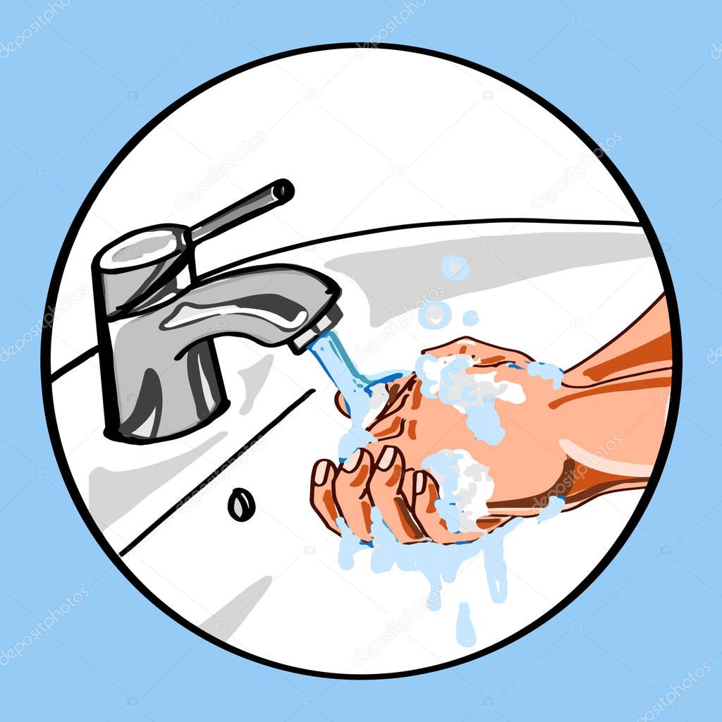 Icône de savon pour le lavage main — Photographie designartks © #157481090