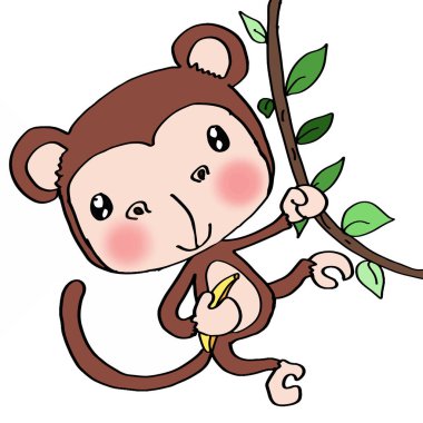 Kahverengi maymun muz