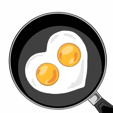 Kalp şeklinde omlet