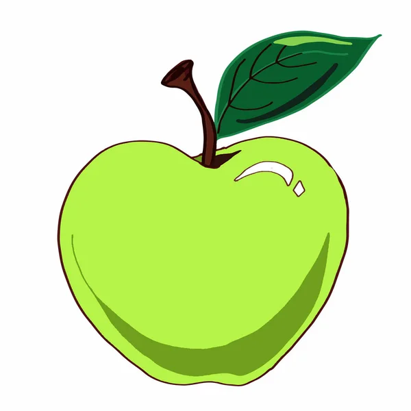 Gröna äppelfrukter — Stockfoto