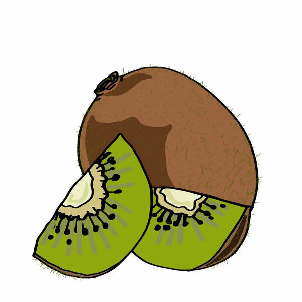 Kiwi ikon gyümölcs élelmiszer — Stock Fotó