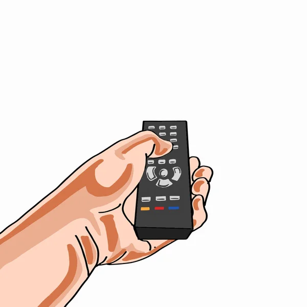 Χέρι που κρατά μια τηλεόραση απομακρυσμένης — Φωτογραφία Αρχείου