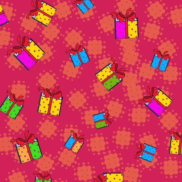 Hediye paketi çizim desen arka plan