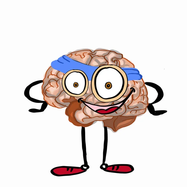 Spor beyin illüstrasyon karikatür çizim