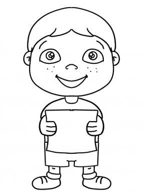 yakışıklı çocuk illüstrasyon karikatür çizim