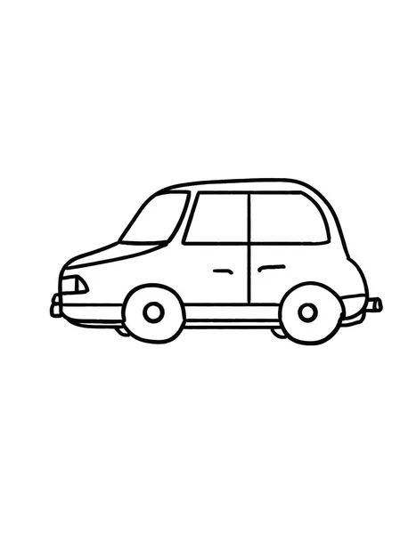 Voertuig Gele Taxi Illustratie Cartoon Tekenen Kleuren — Stockfoto