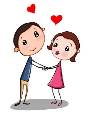 şirin çift illüstrasyon erkek erkek 