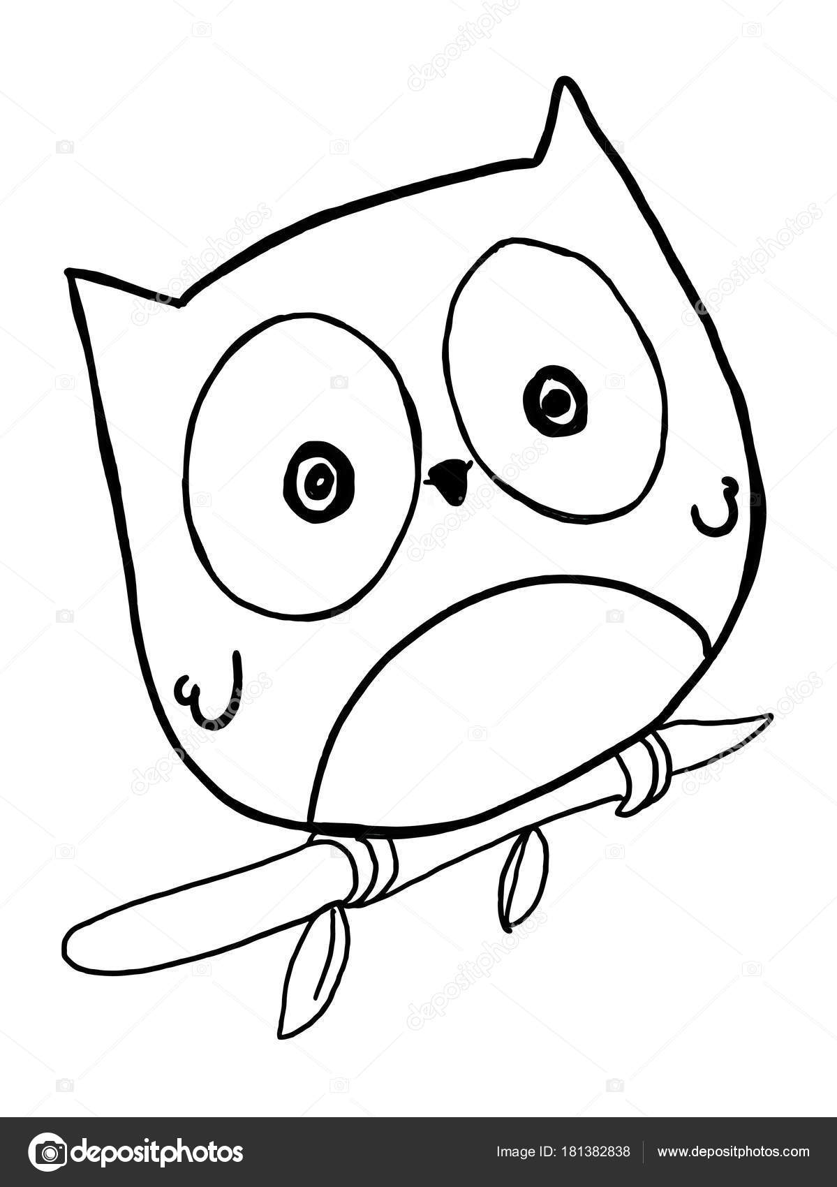 Pictures Cartoon Drawing Of Owl Cute Owl Illustration