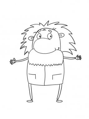 bilim adamı çizgi film illüstrasyon ve beyaz arka plan