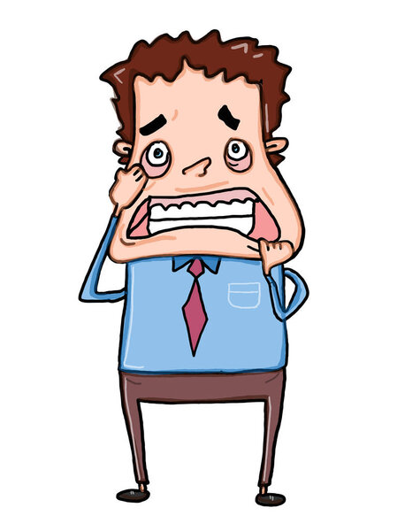 бизнесмен чувствует рисунок иллюстрации
 