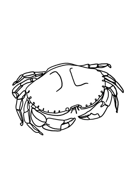 Realistic Cartoon Crab White Background — Stock Photo, Image