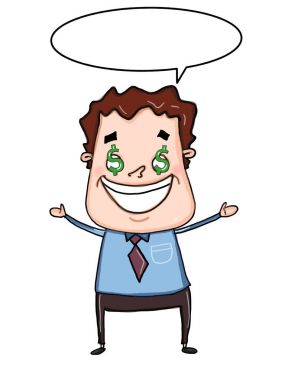 çizgi film adam mutlu yüz illüstrasyon