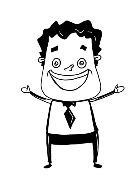 cartoon man happy face illustration