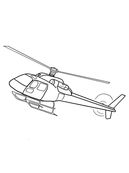 Helikopter çizgi film illüstrasyon ve beyaz arka plan