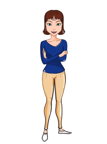 Desenho Animado Mulher Bonita — Fotografia de Stock
