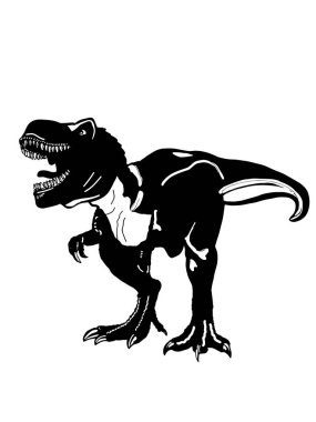 gerçekçi dinozor illüstrasyon karikatür çizim